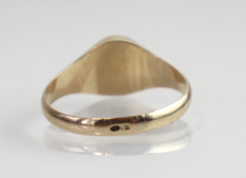 Vintage gouden ring, zegelring, met onyx