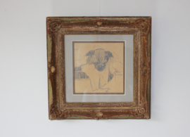 Tekening van een boxer, Jan Schonk (1889-1976)