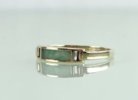 Gouden ring met jade