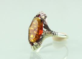Art Deco gouden ring met citrien