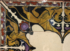 Jugendstil tegeltableau