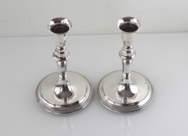 Set zilveren Deense kandelaars, 1960