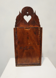 Antieke houten schooltas