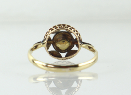 Antieke 18 karaat gouden ring met parel