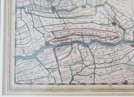 Antieke kaart Utrecht Willem Bleau, 17e eeuw