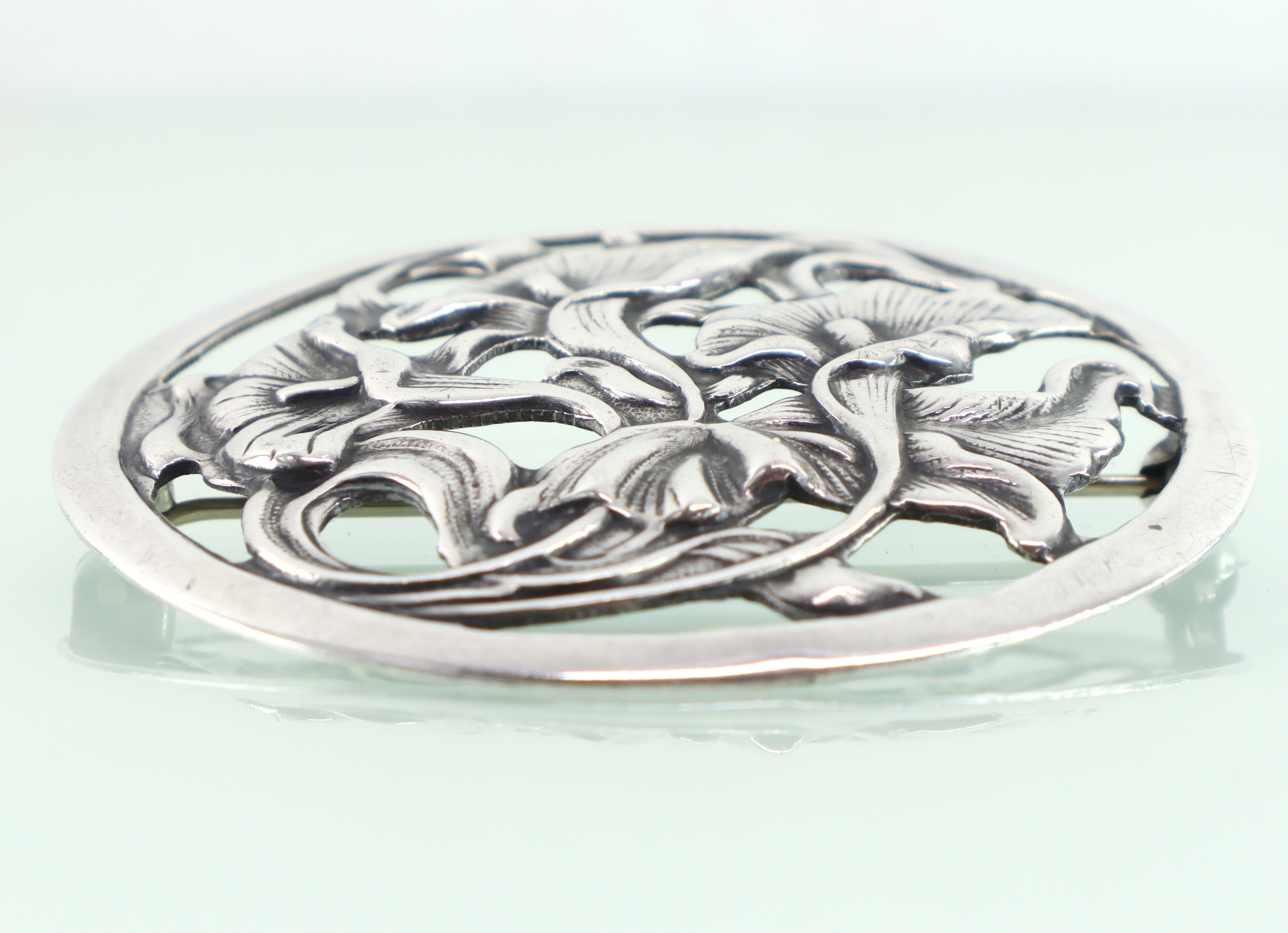 Zilveren broche Jugendstil jaren ‘40