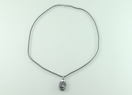 Zilveren hanger bergkristal Sten & Laine Finland jaren ’70 met collier