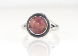 Deense vintage NE From  zilveren ring rhodochrosiet