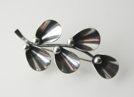 Vintage zilveren broche Deens Design van Niels Erik From (1908-1986)