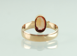 Vintage gouden ring oranje saffier