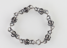 Vintage zilveren armband roosjes, Theodor Klotz, Teka ‘70