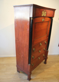 Antieke Hollandse secretaire à abbatant