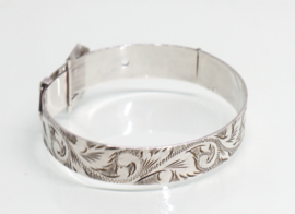 Vintage sterling zilveren armband riem met gesp 1978