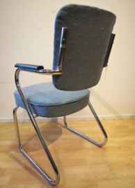 Vintage buisframe stoel schuitema