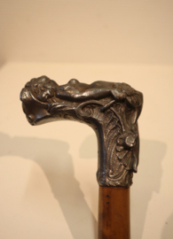 Antieke Art Nouveau wandelstok