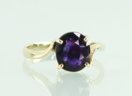 Vintage gouden ring met amethist