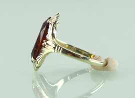 Art Deco gouden ring met citrien