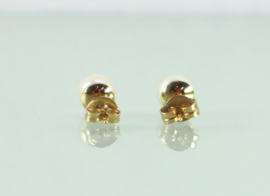 Oorknoppen 18k goud bouton parel 5,8 mm