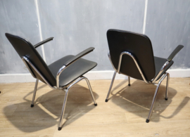 Set vintage buisframe armstoelen