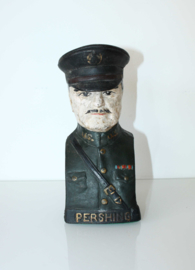 Antieke gietijzeren spaarpot John Pershing