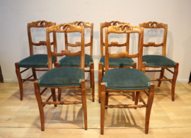 Set van 6 Franse antieke stoelen