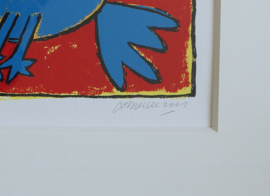 Zeefdruk Corneille, vogel