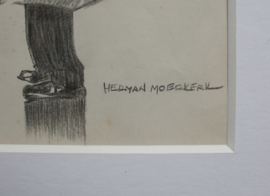 Herman Moerkerk (1879-1949) tekening man met sigaar