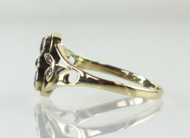 Antieke Jugendstil gouden ring met diamant