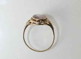 Antieke 14 karaat gouden ring met amethist