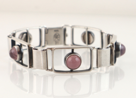Zilveren armband rozenkwarts Georg Kramer jaren ‘60