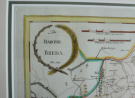 Antieke landkaart Baronie Breda 18e eeuw