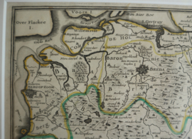 Antieke kaart Brabant en Belgie, 18e eeuw.