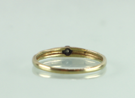 Vintage gouden ring met diamant