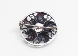 Vintage zilveren broche carneool Joseph Kahn Denemarken