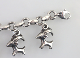 Zilveren armband gemzen S.J. Rose & Son, 1988/1995