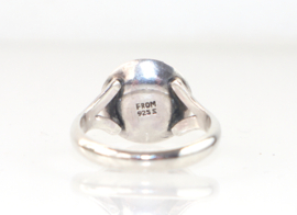 Deense vintage NE From  zilveren ring rhodochrosiet