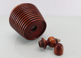 Antieke houten tabakspot