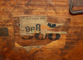 Oude houten reiskist
