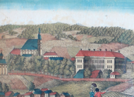 Antieke opticaprent Hirschberg 18e eeuw