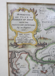 Antieke kaart Markiezaat Bergen op Zoom 1747