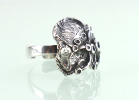 Vintage zilveren ring mos Theodor Klotz (Teka) jaren ‘70