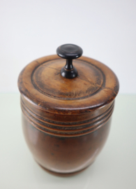 Antieke houten tabakspot