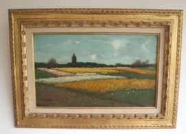 Schilderij bollenvelden Willem Witjens (1884-1962)