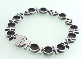 Vintage zilveren soepel vallende armband