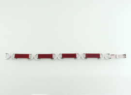 Vintage zilveren armband carneool Franz Scheurle