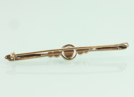 Gouden broche roosdiamanten Art Deco ca. 1910