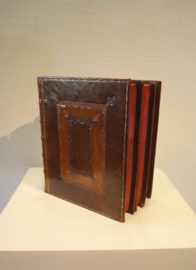 Set leder gebonden boeken, 18e eeuw