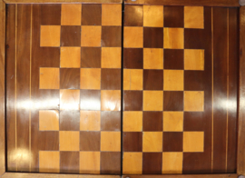 Antiek houten schaakspel, back gammon