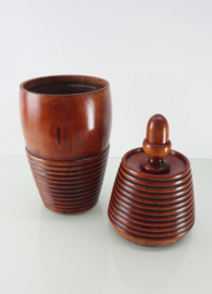 Antieke houten tabakspot