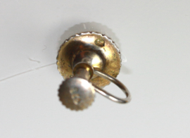 Vintage Deens design verguld zilveren oorbellen Anton Michelsen